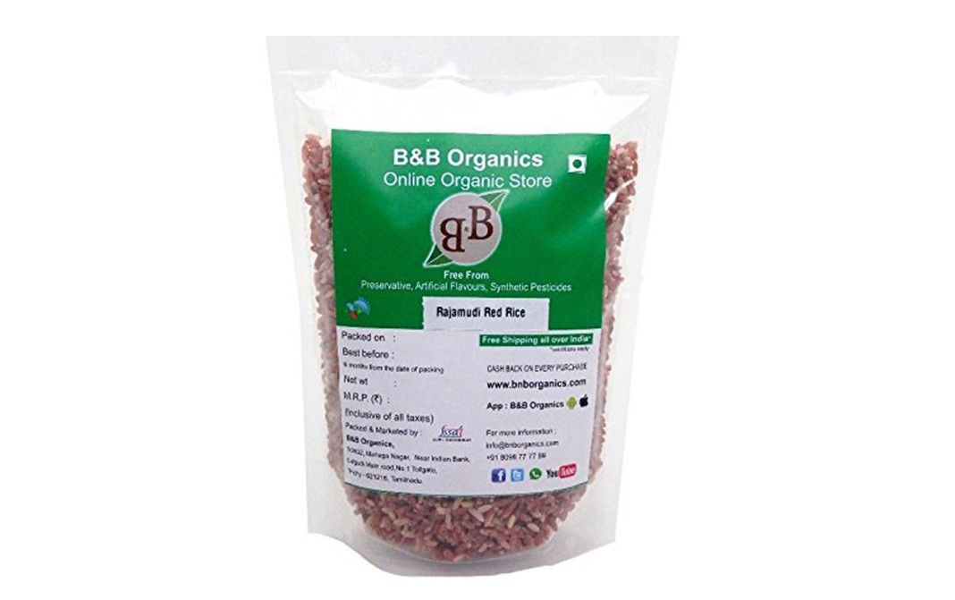 B&B Organics Rajamudi Red Rice    Pack  5 kilogram